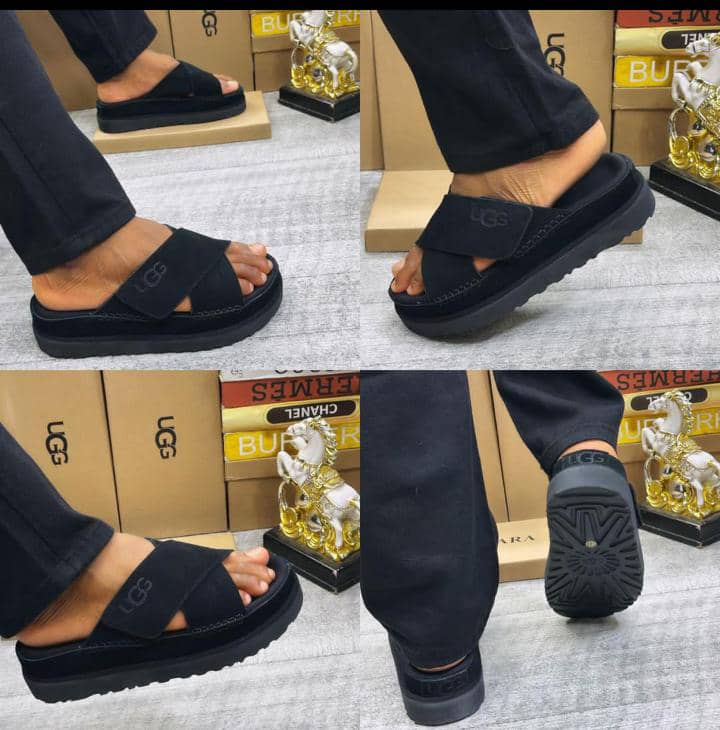 UGG Men’s Suede Cross-Strap Sandals